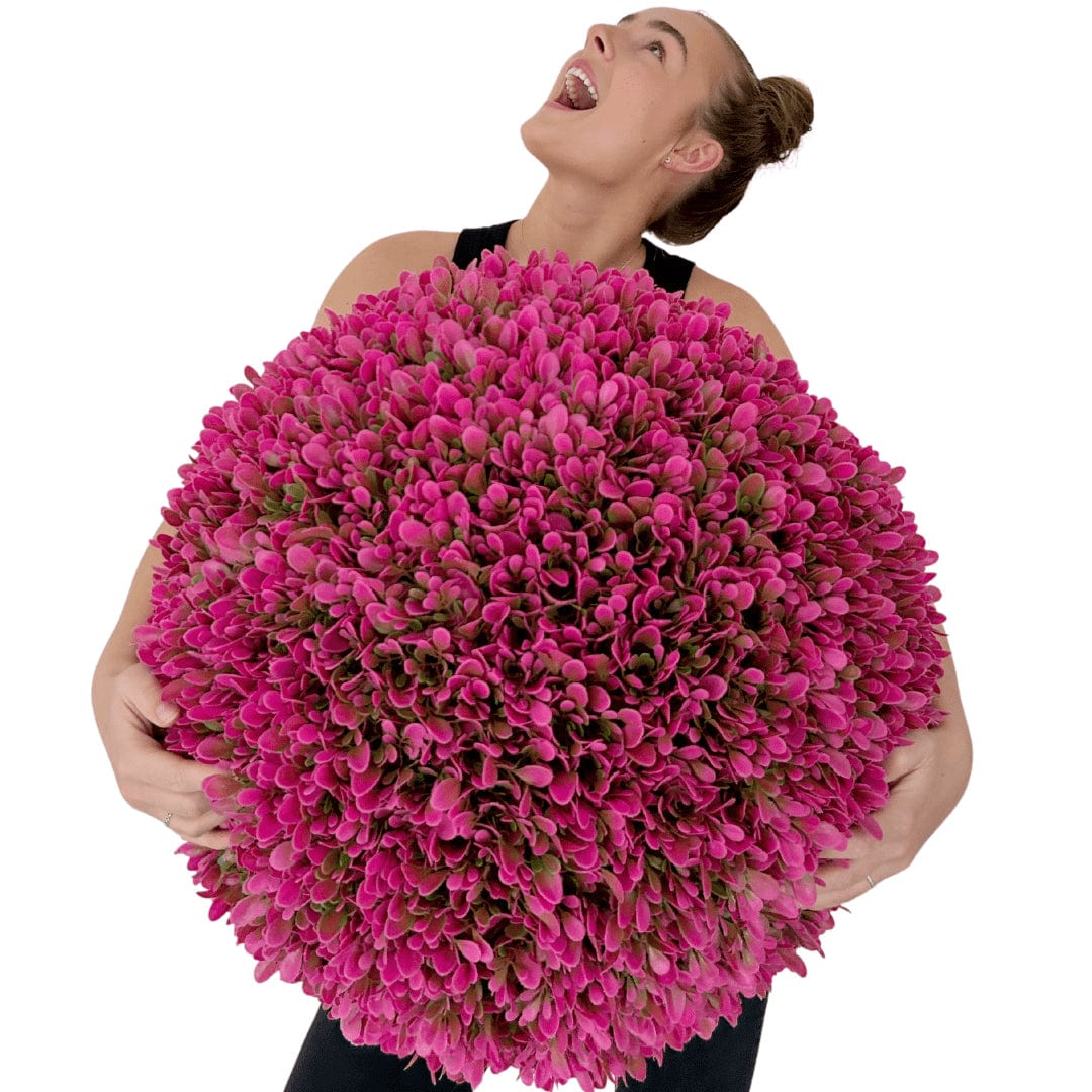 365 Curb Appeal Topiary ball 1 PACK (2 halves) 23" XL - Hot Pink Topiary Balls