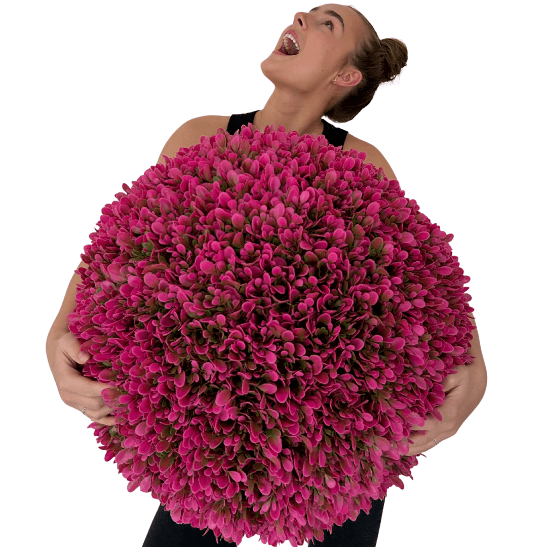 365 Curb Appeal Topiary ball 1 topiary ball (2 halves) 23" XL Hot Pink Topiary Ball