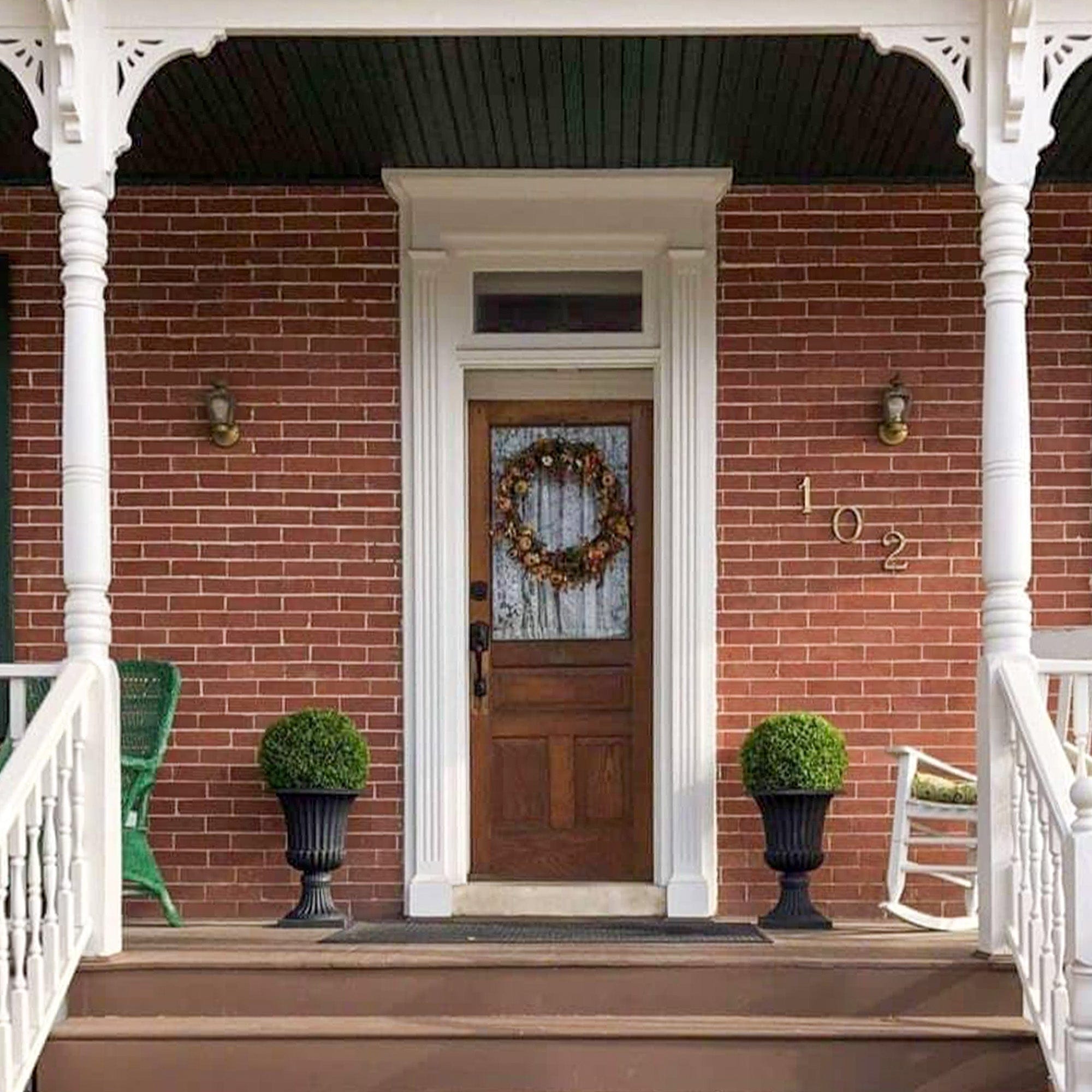 365 Curb Appeal Topiary ball 2 PACK (4 halves) 16” Pair of Large - Better Than A Boxwood Topiary Balls