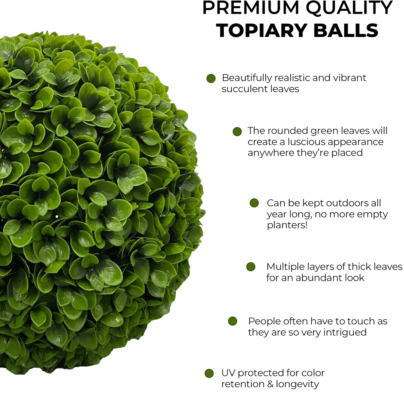 succulent topiary ball Succulent Topiary Ball (2 Pack) Large – 365 Curb Appeal