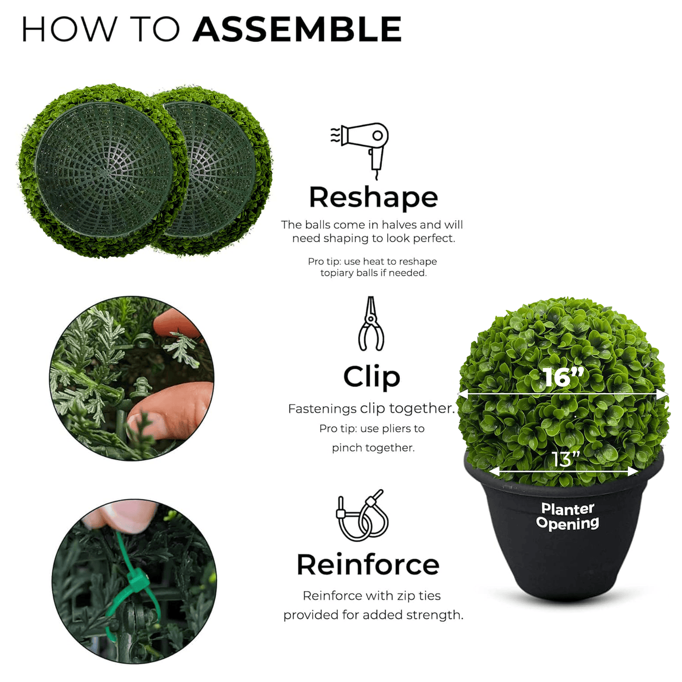 succulent ball planter Succulent Topiary Ball (2 Pack) Large – 365 Curb Appeal