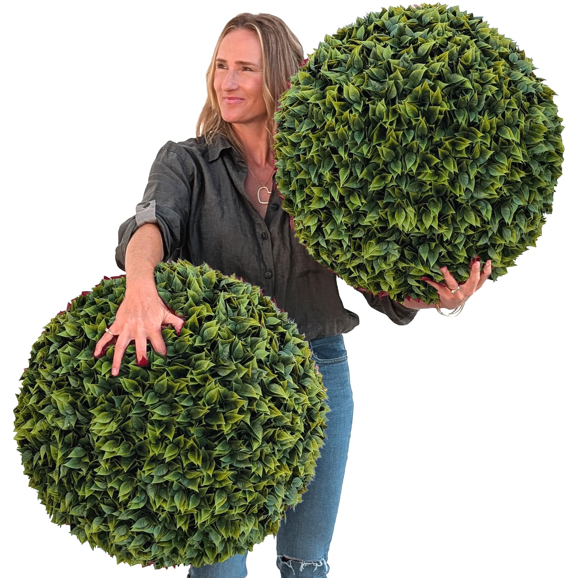 365 Curb Appeal Topiary ball 2 topiary balls (4 halves) 23