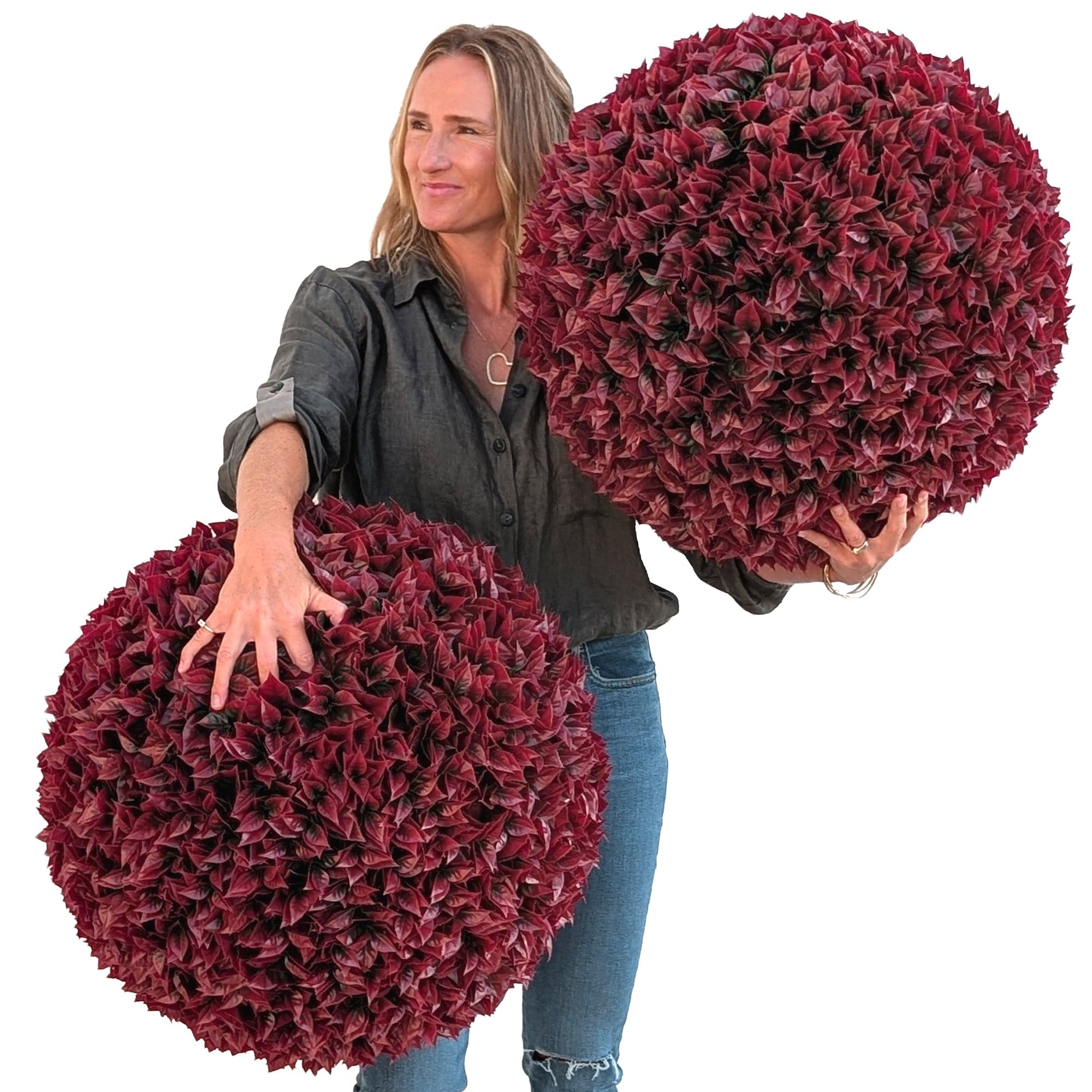 365 Curb Appeal Topiary ball 2 topiary balls (4 halves) 23