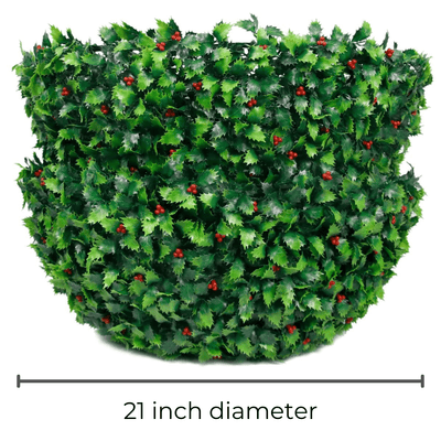 365 Curb Appeal Topiary ball 21" inch XL Holly  Topiary Sphere