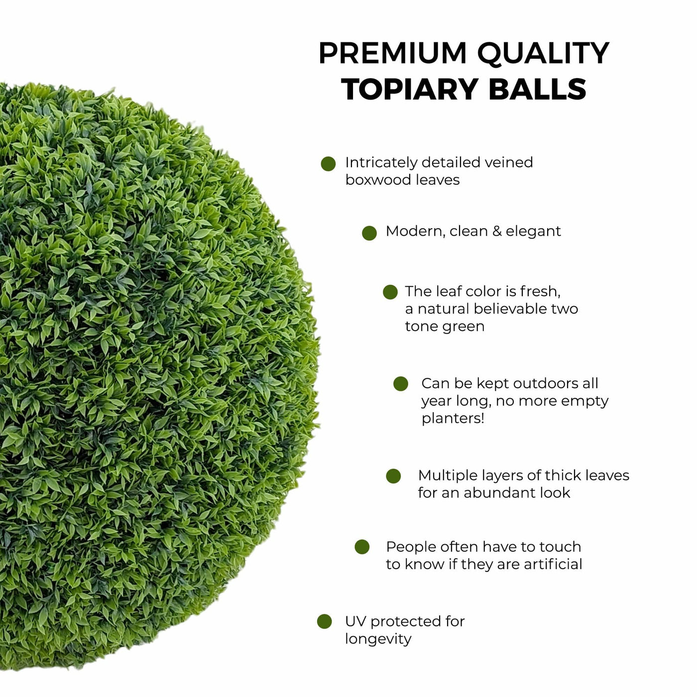 365 Curb Appeal Topiary ball 23" XL Better Than a Boxwood Topiary Ball