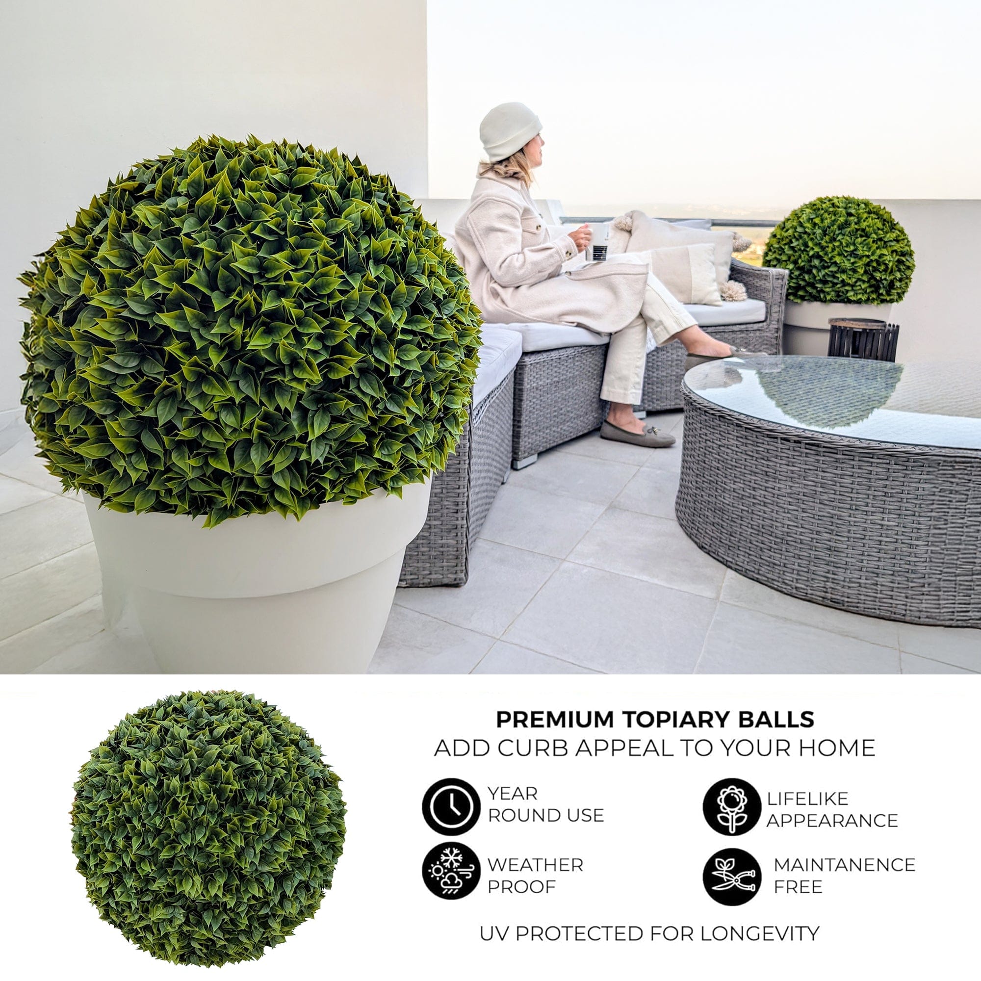 365 Curb Appeal Topiary ball 23