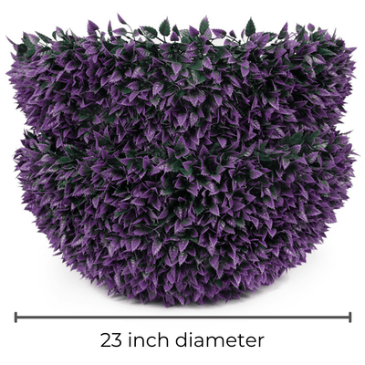365 Curb Appeal Topiary ball 23" XL Jagged Purple Leaf Topiary Ball
