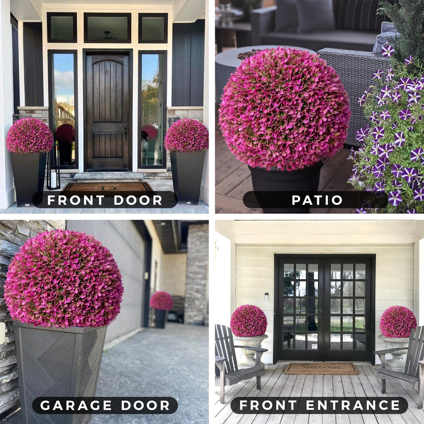 365 Curb Appeal Topiary ball 23" XL Pink Topiary Ball