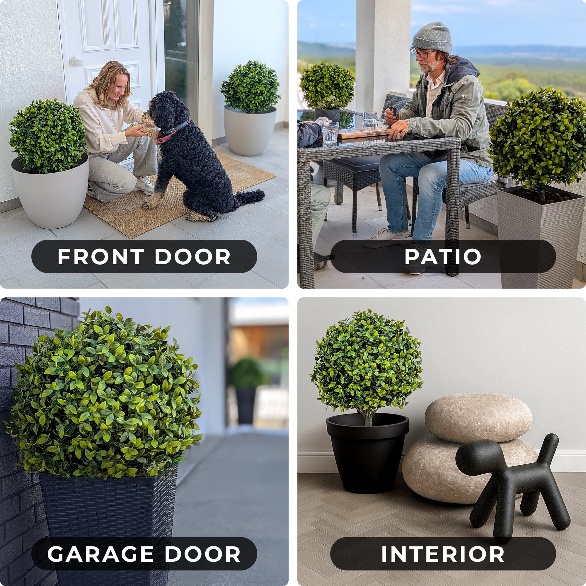 365 Curb Appeal Topiary ball Spiked Aritificial Topiary Bush (Cedar)