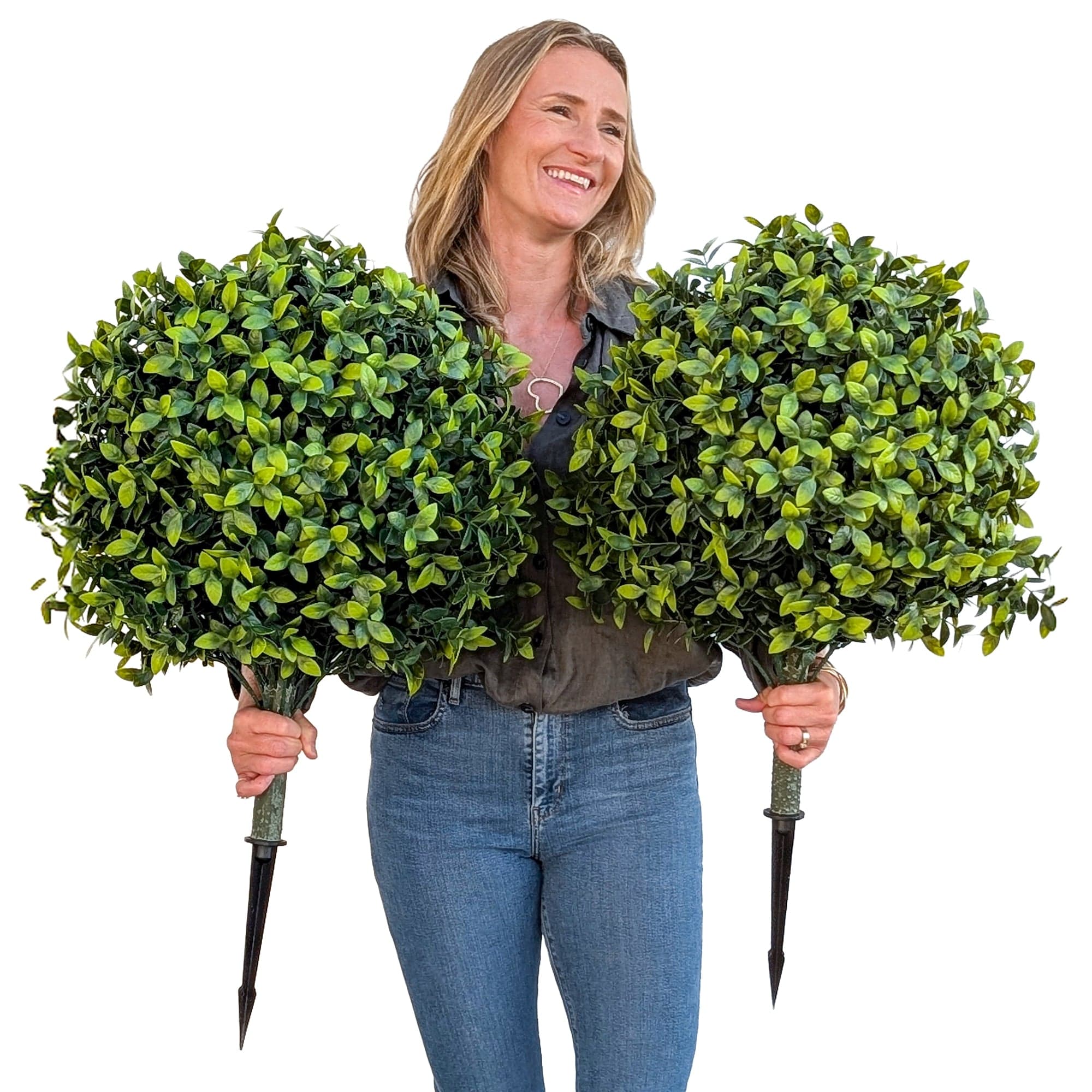 365 Curb Appeal Topiary ball Spiked Aritificial Topiary Bush (Cedar)