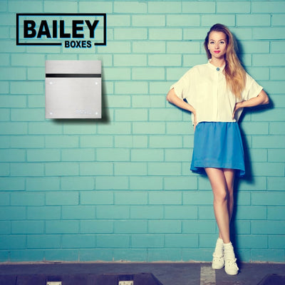 BAILEY BOXES Wall-Mounted Modern Locking Mailbox from Bailey Boxes: Enhance Your Home with The Dalton - 14.25" H x 14" W x 5.75" D. Elevate Your Space with This Stylish and Secure Addition.