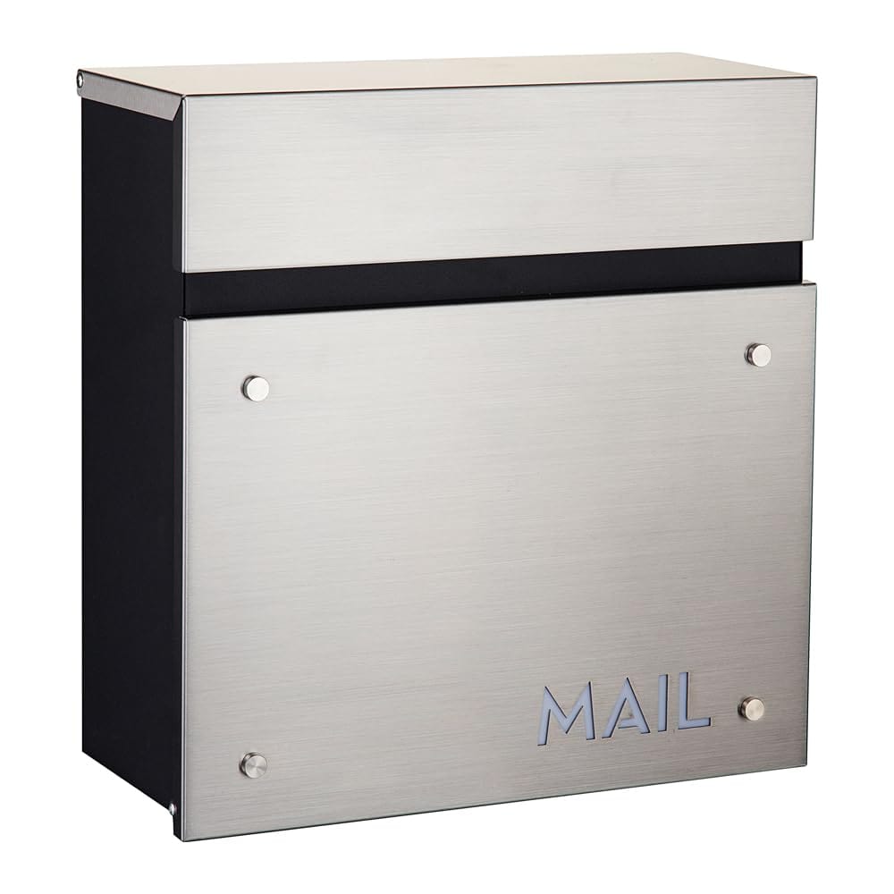 BAILEY BOXES Wall-Mounted Modern Locking Mailbox from Bailey Boxes: Enhance Your Home with The Dalton - 14.25" H x 14" W x 5.75" D. Elevate Your Space with This Stylish and Secure Addition.