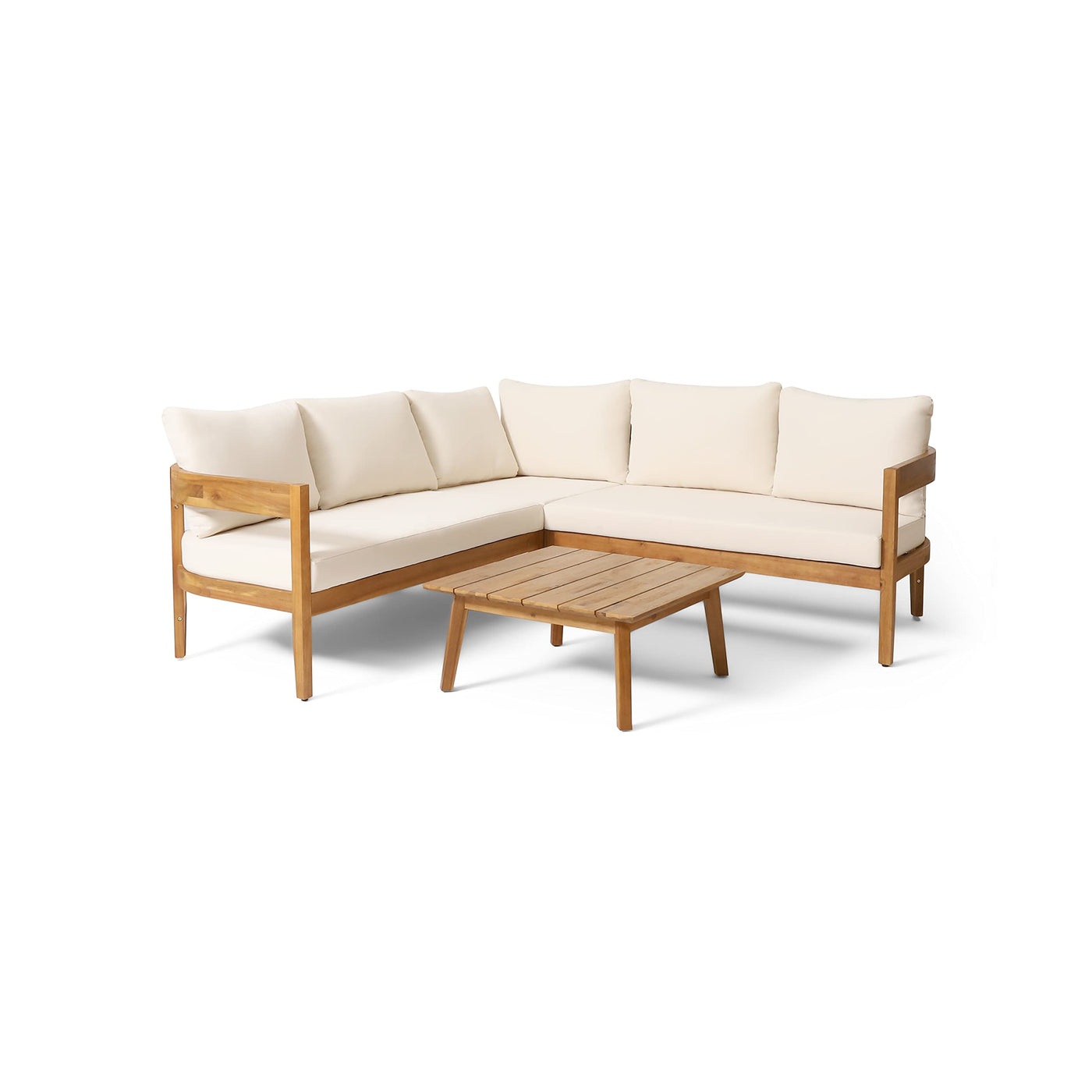 Christopher Knight Home Christopher Knight Home 317355 Brooklyn Chat Set, Teak + Beige