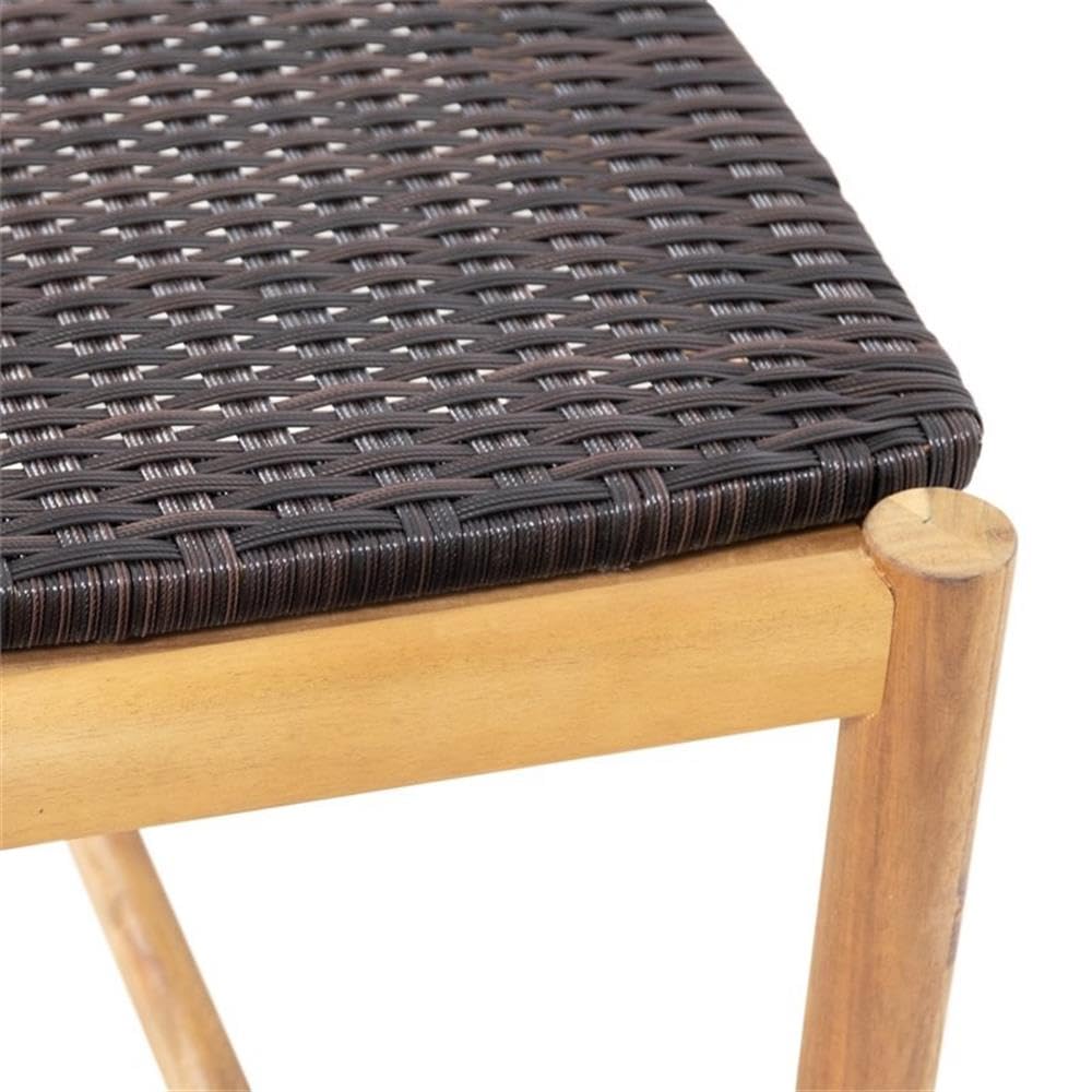 Christopher Knight Home Christopher Knight Home Bonnie Outdoor 3 Seater Wicker Bench, Teak and Brown