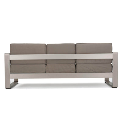 Christopher Knight Home Christopher Knight Home Cape Coral Outdoor Loveseat Sofa with Tray, Khaki