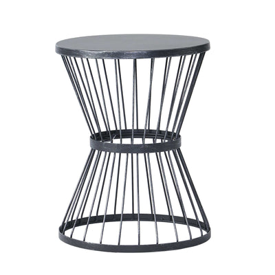 Christopher Knight Home Christopher Knight Home Lassen Outdoor 16" Iron Side Table, Matte Black