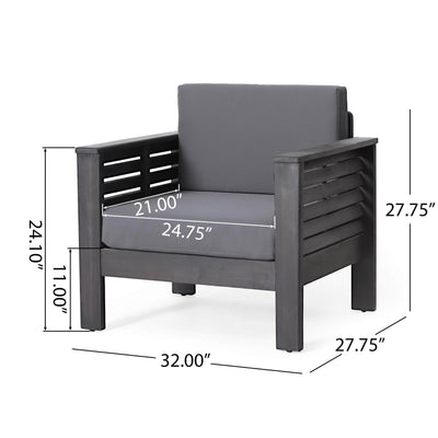 Christopher Knight Home Christopher Knight Home Louver Club Chairs, Dark Gray