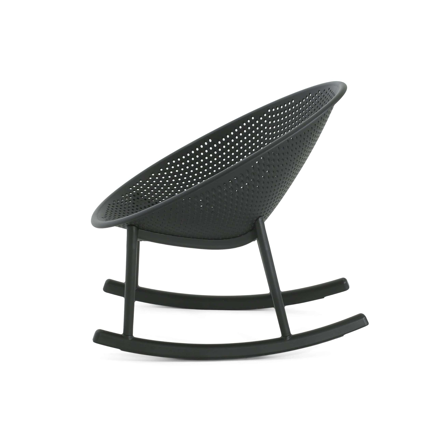 Christopher Knight Home Christopher Knight Home Modern Black Rocking Chairs Set of 2, Mesh Accent Chairs, Perforated Seating Rocker Chair, Lightweight Rocking Chairs for Living Room, Patio Garden, Balcony, Black