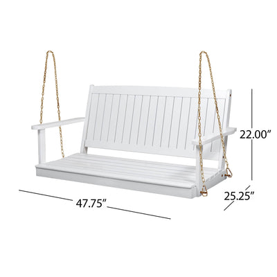 Christopher Knight Home Christopher Knight Home Phoebe Outdoor Acacia Wood Porch Swing, White