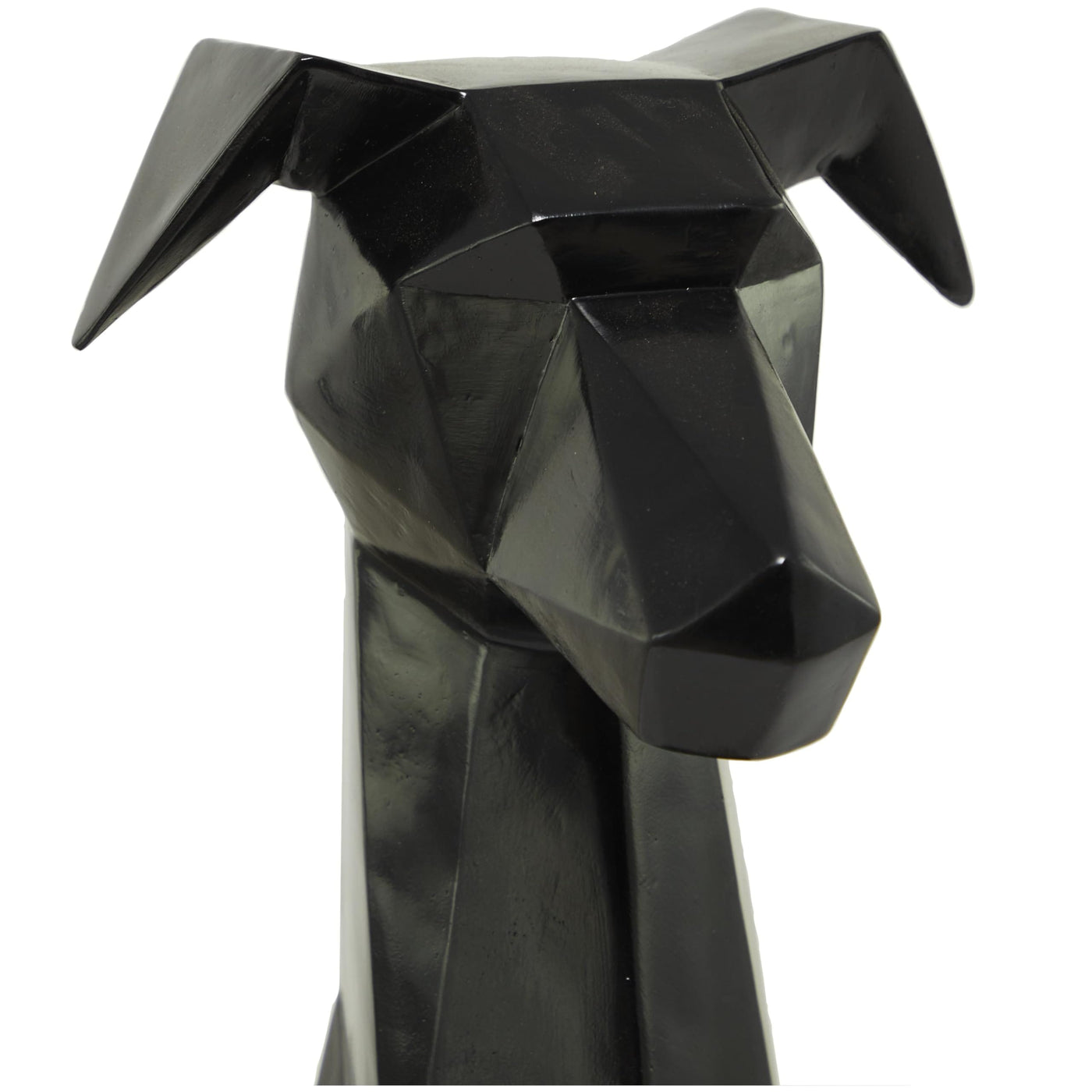 Deco 79 The Novogratz Polystone Dog Decorative Sculpture Cubist Home Decor Statue, Accent Figurine 9" x 11" x 30", Black