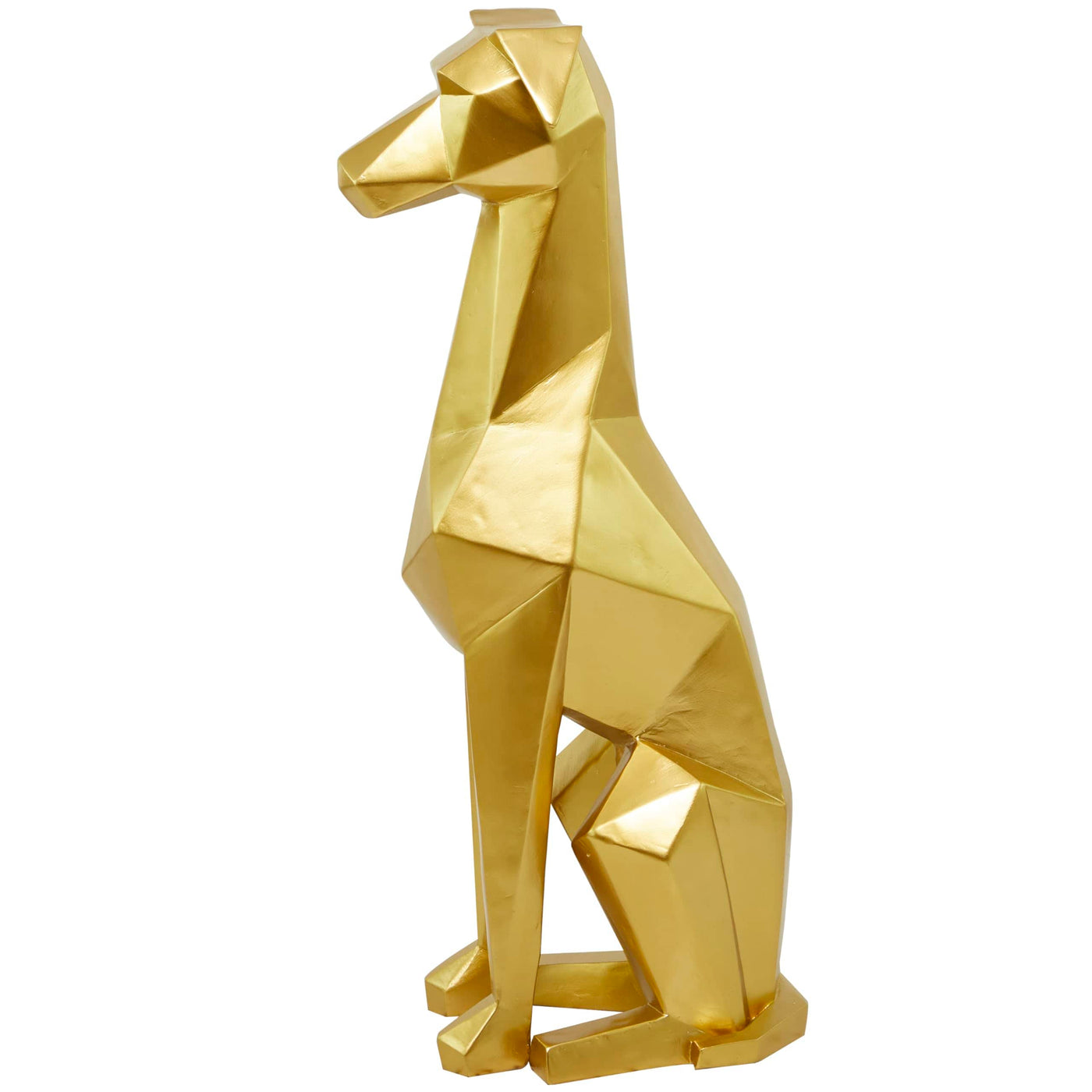 Deco 79 The Novogratz Polystone Dog Decorative Sculpture Cubist Home Decor Statue, Accent Figurine 9" x 11" x 30", Gold