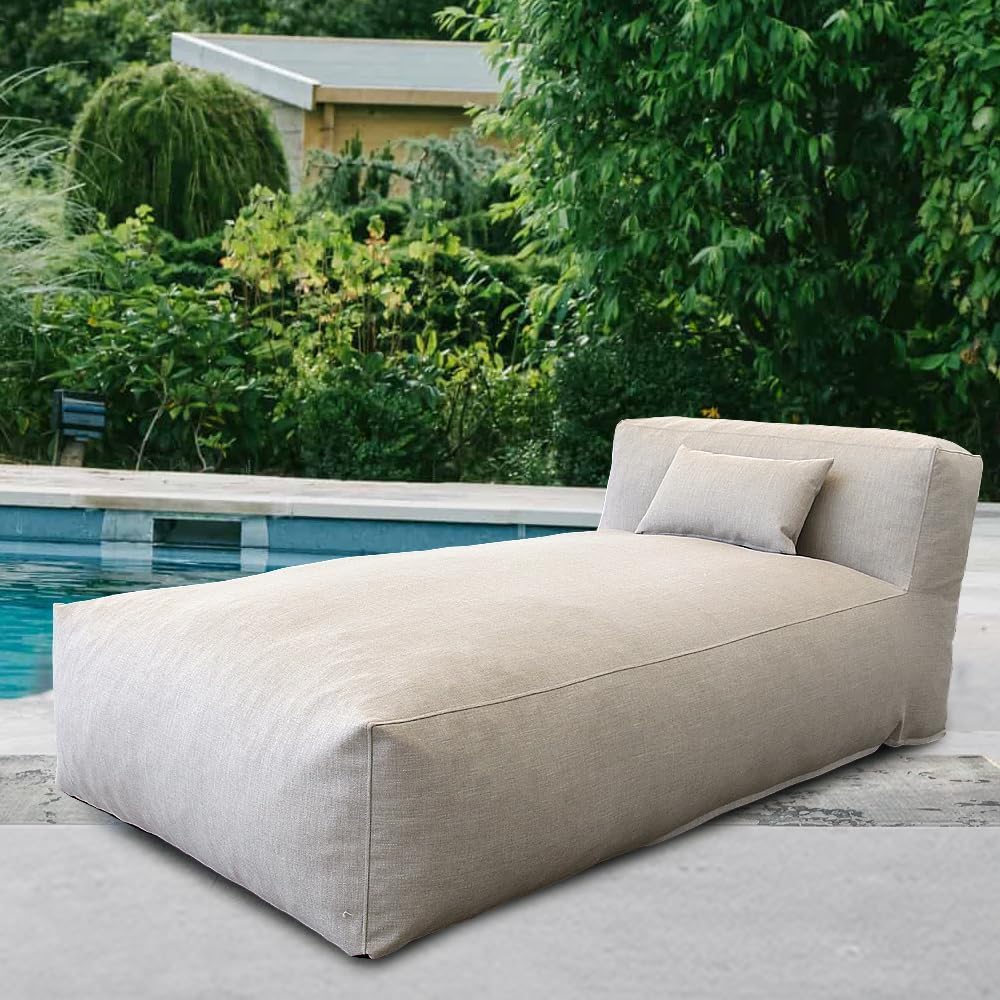 Dineli Dineli Modern ANNY-H Lounge Chair Outdoor Furniture Sectional Conversation Set. Creating a Unique Patio Garden Modular Contemporary Sofa (Light Gray)