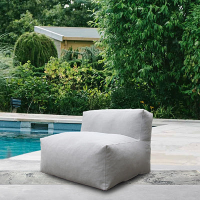 Dineli Modern ANNY-H Middle Chair OUTDOOR Furniture Patio Couch CREATING a UNIQUE Patio Garden Modular Contemporary Sofa (light gray)