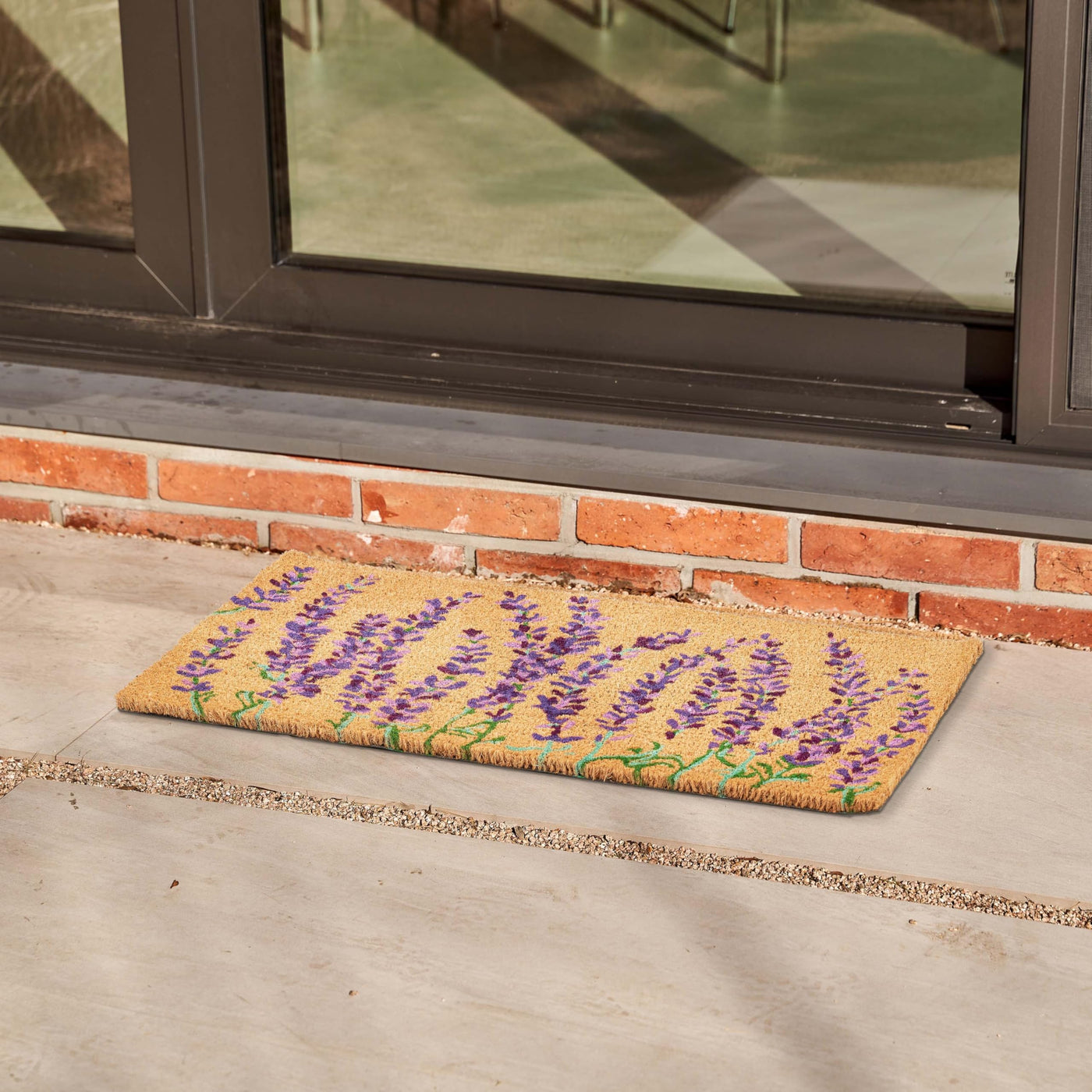 KANKUN KANKUN Coco Coir Door Mat with Heavy Duty Backing, Welcome Doormat (17" x 30"), Doormat Indoor Entrance (Floral Spring)