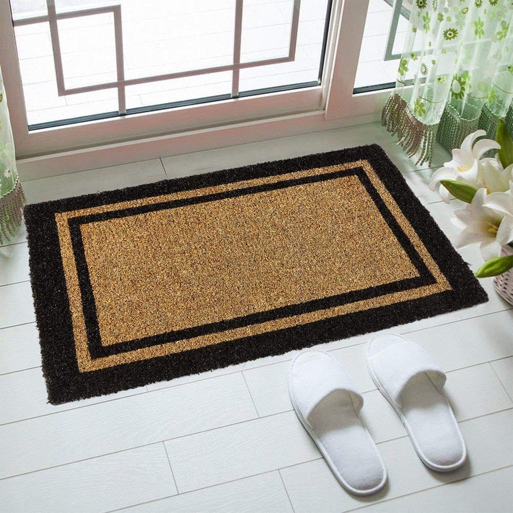 Kempf Kempf Black Border Coco Coir Doormat - Heavy Duty Doormats - 48" x 30"