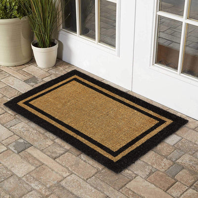 Kempf Kempf Black Border Coco Coir Doormat - Heavy Duty Doormats - 48" x 30"