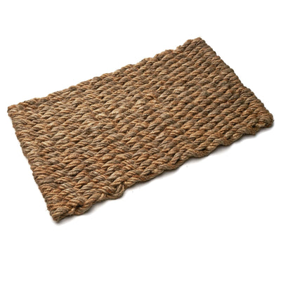 Kings County Tools Kings County Tools Jute Rug | Woven Door Mat | Natural Fiber Jute Entry Rug | Reversible Indoor & Outdoor Doormat | Hand Braided | Safe for Decking | Soft & Durable Burlap Rag Rug Runner | 30" x 17"