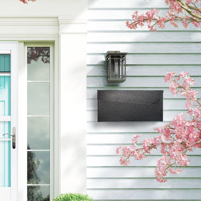 KYODOLED KYODOLED Wall-Mount Mailbox,Large Capacity Mail Box,Galvanized Steel Rust-Proof Metal Post Box,Mailboxes for Outside,14.56" x7" x4.13" Black