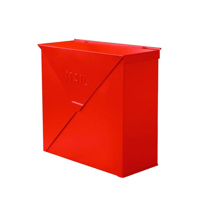 NACH NACH Chicago Red Wall Mount Mailbox, Rust Resistant Metal Mailbox Wall Mount, Metal Mailboxes for Outside Wall Mount, Wall Mailbox, Outdoor Mailboxes 10 x 10 x 4 inches, Red Mailbox, MB-6300RD