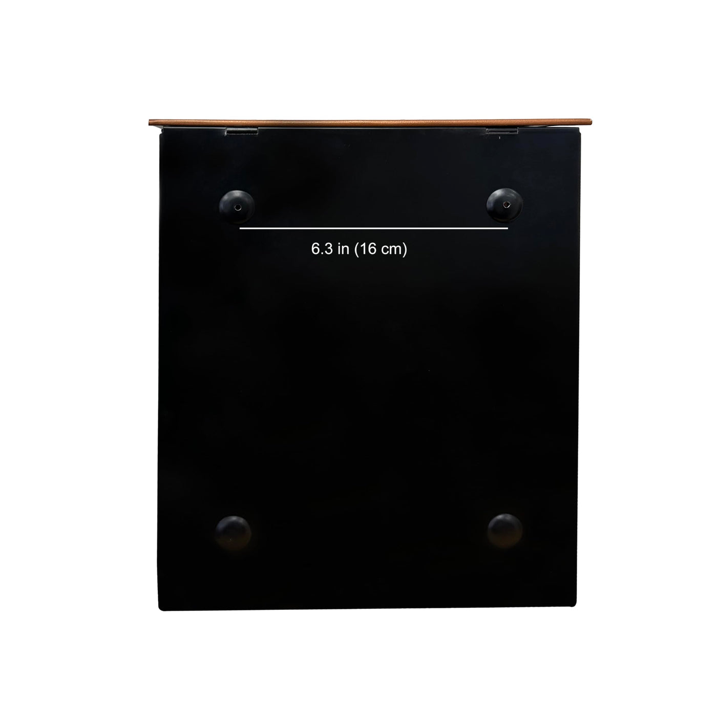 NACH NACH Dominion Modern Mailbox, Metal Mailboxes for Outside Wall Mount, Rust Resistant Wall Mount Mailbox, Outdoor Mailboxes, Wall Mailbox, Black and Copper Waterproof Mailbox, 12x10x4.5 in, MB-8000