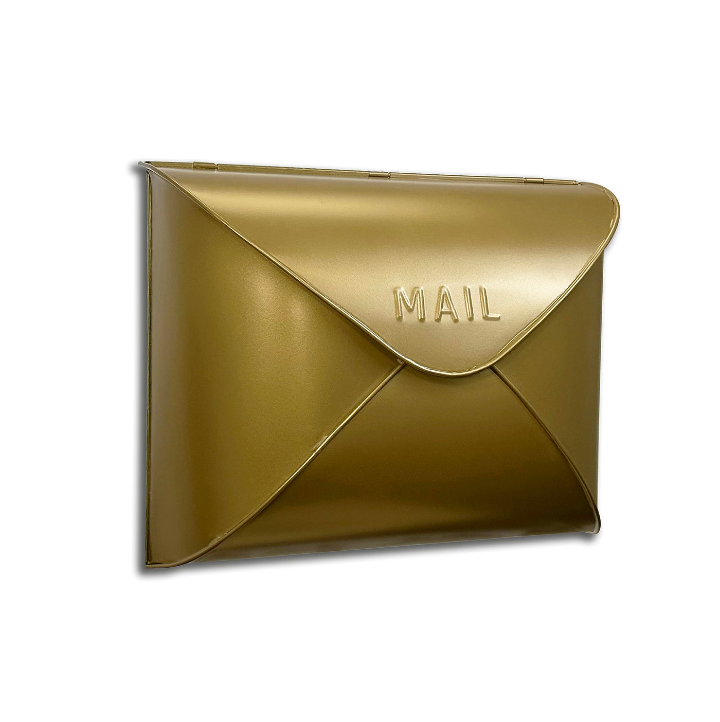 NACH NACH Envelope Wall Mount Mailbox, Maximum Rust Protection Metal Mailbox, Antique Brass Finish Mail Box, Mailboxes for Outside Wall Mount, Outdoor Mailboxes, 13x4.7x10.2 Inches, Wall Mailbox, MB-6942