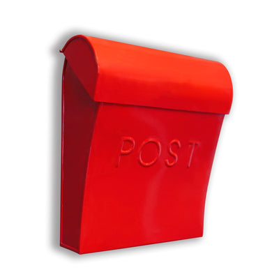 NACH NACH Vicki Red Mailboxes for Outside Wall Mount, Weather Resistant Metal Mailbox, Metal Mailboxes for Outside Wall Mount, Outdoor Mailboxes, Red Mailbox, 11x4.5x12.5 in, MB-7302