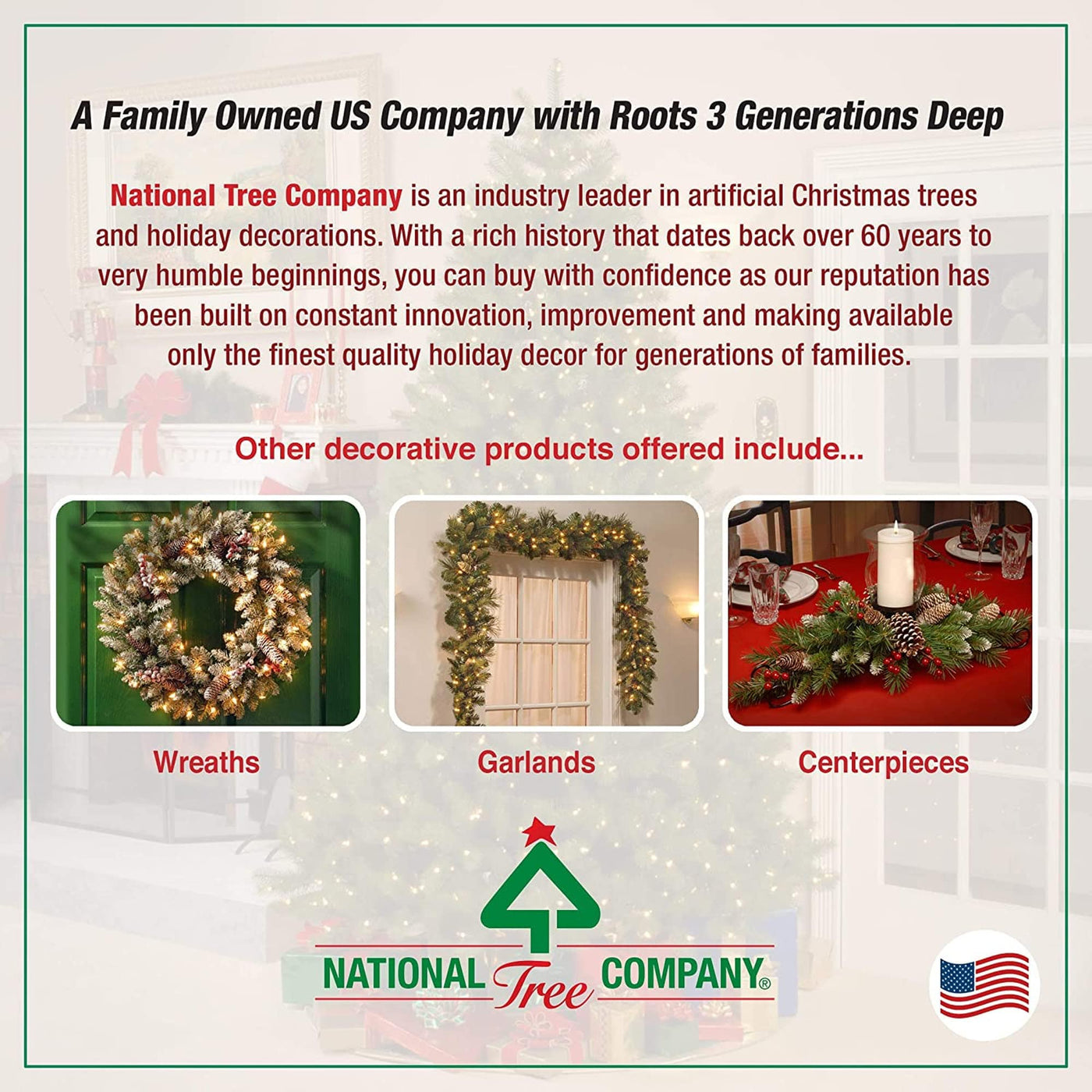 National Tree Company National Tree Company Pre-Lit Artificial Christmas Wreath, Green, Crestwood Spruce, White Lights, Decorated with Pine Cones, Berry Clusters, Frosted Branches, Christmas Collection, 30 Inches