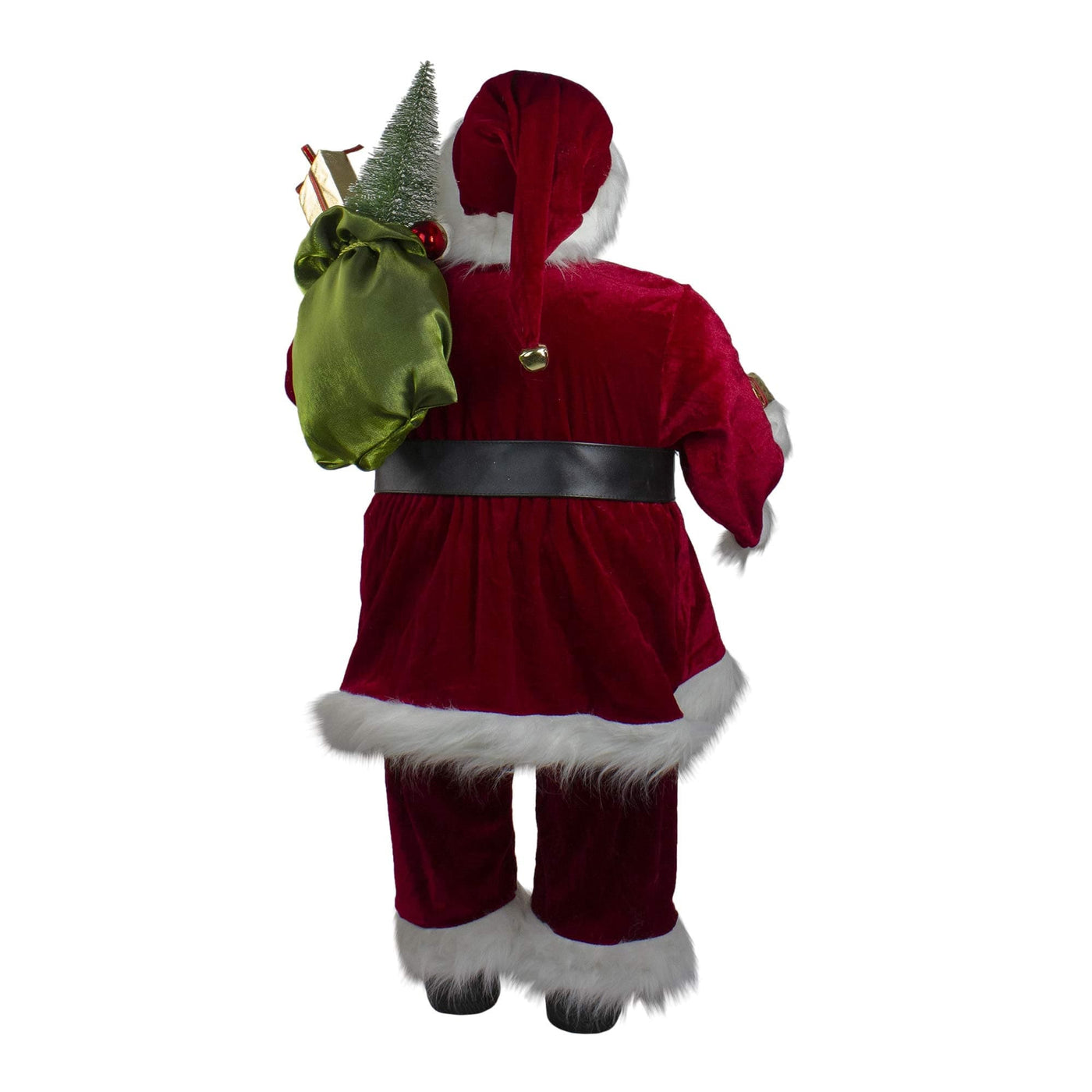 Northlight Northlight E76470 36" Traditional Standing Santa Claus Christmas Figure with Teddy Bear and Gift Bag