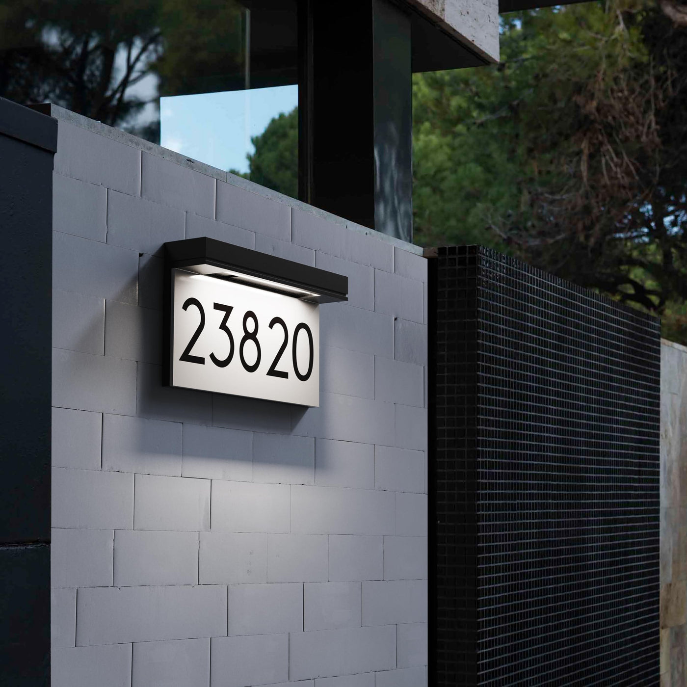 Percompile House Numbers For Outside Solar Powered, Address Plaques for House, LED Illuminated Waterproof Outside Address Sign 3000K Warm White