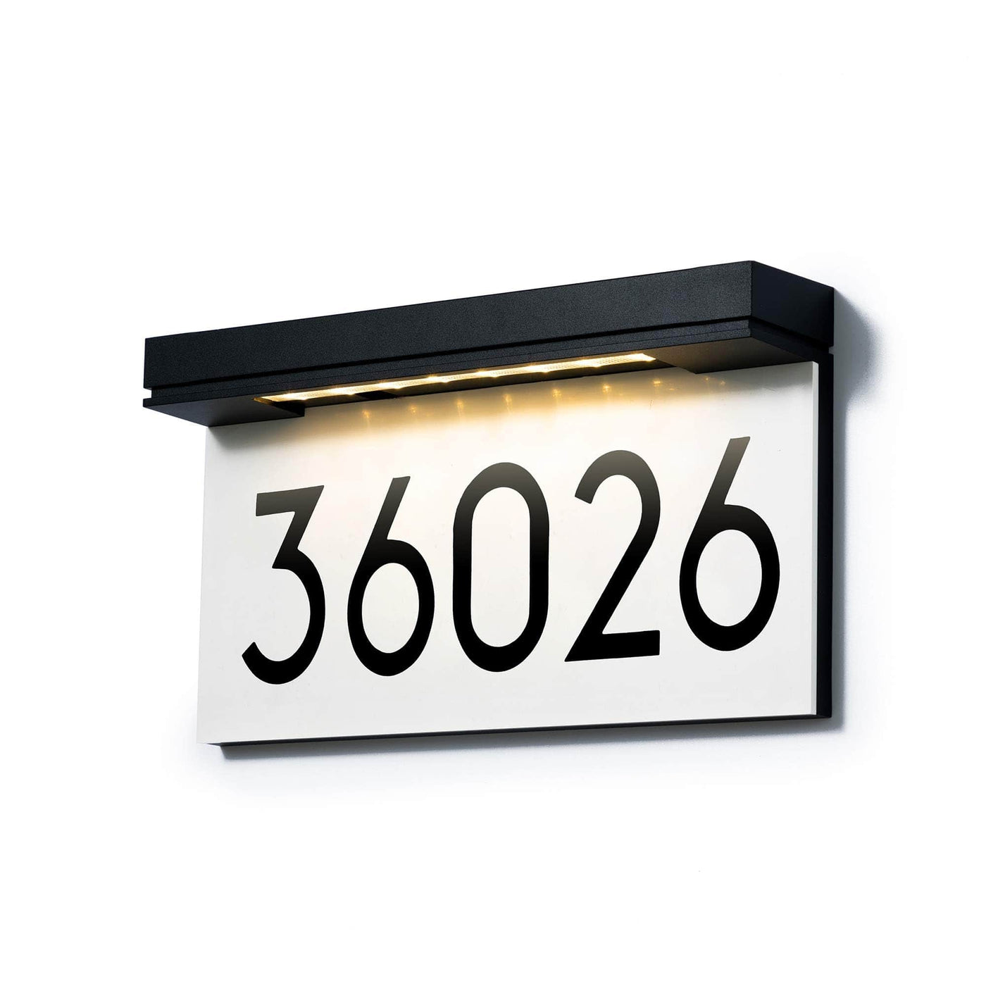 Percompile House Numbers For Outside Solar Powered, Address Plaques for House, LED Illuminated Waterproof Outside Address Sign 3000K Warm White