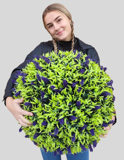 23" XL Grass Lilac Topiary Ball
