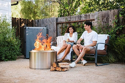 Solo Stove Solo Stove Yukon 2.0, 27 Inch Smokeless Fire Pit with Removable Ash Pan - Wood Burning Portable Stainless Steel Outdoor Fireplace, Stainless Steel, Ideal for 6 or More People, 38 lbs, Gunmetal