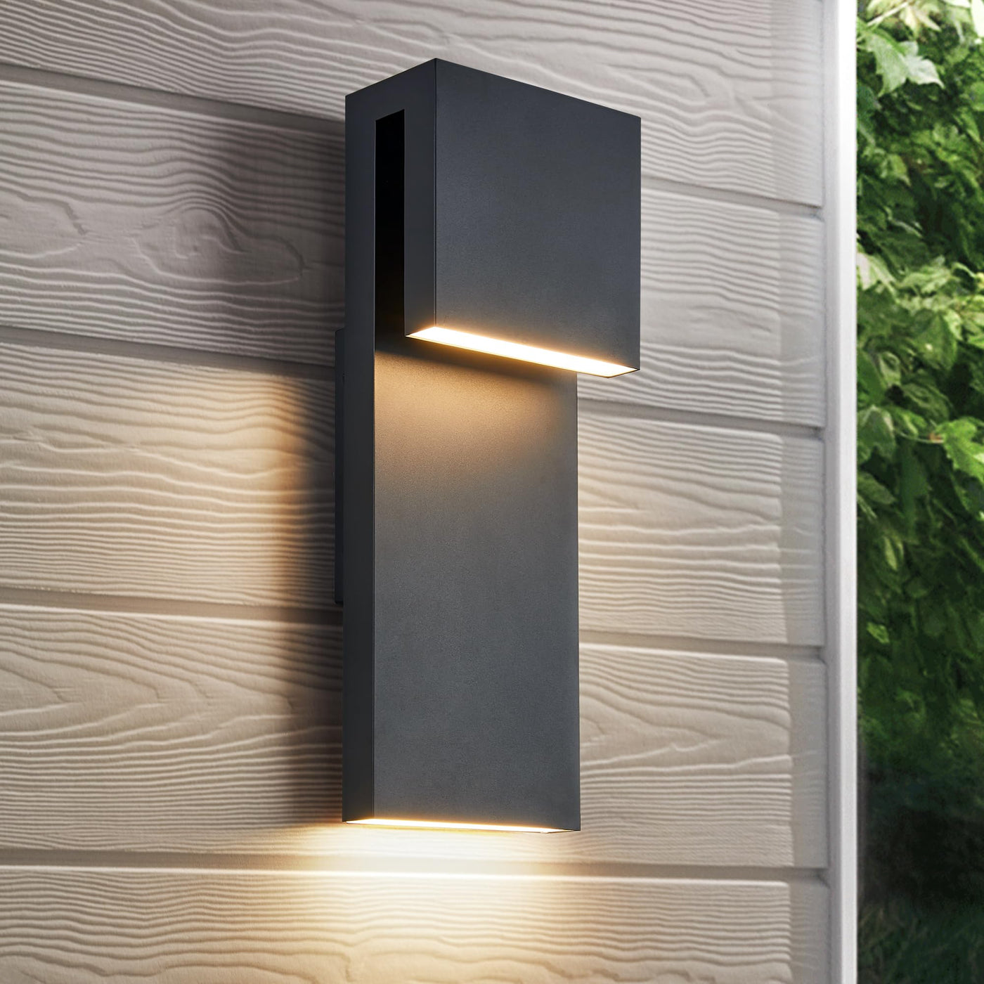 Tarentlight Tarentlight Modern LED Outdoor Wall Sconce 3000K 17W Integrated LED Outdoor Wall Mount,Anti Rust Textured Black Suit for Wet Locations and Easily Installed in Any Direction.Bulb Included.