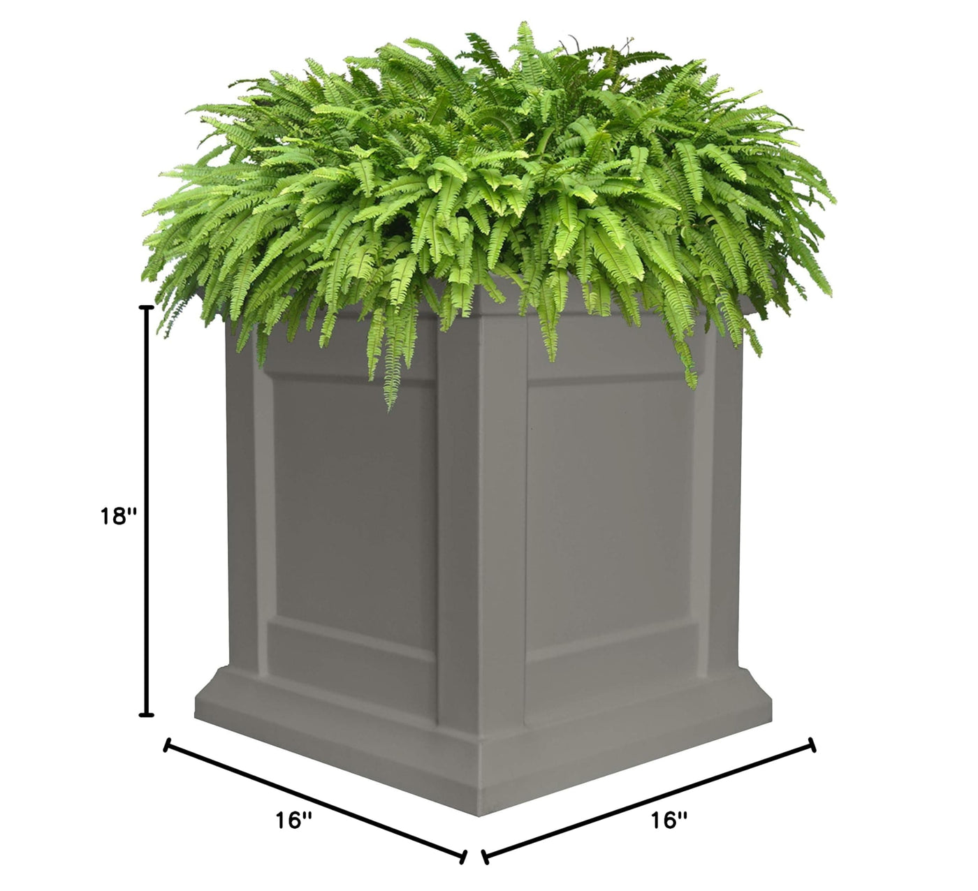 Tusco Products Tusco Products MC16 SF 16" Modern Colonial Garden Planter, 16 inches, Safari