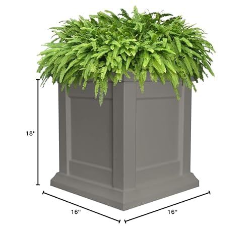 Tusco Products Tusco Products MC16 SF 16" Modern Colonial Garden Planter, 16 inches, Safari