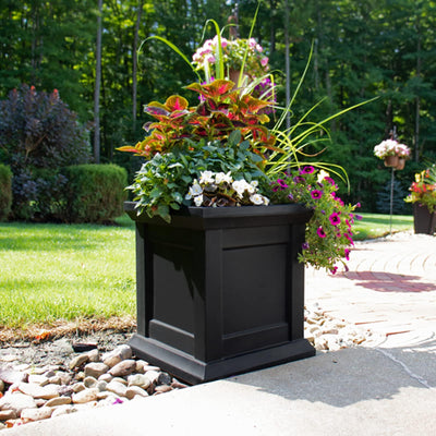 Tusco Products Tusco Products Modern Colonial Planter, 16-inch, Black