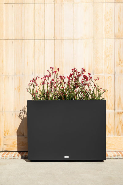 Veradek Veradek Block Series Span Plastic Planter - Tall Rectangular Planter for Outdoor Patio/Porch | Durable All-Weather with Removable Insert Bucket | Modern Design for Plants, Flowers, Garden