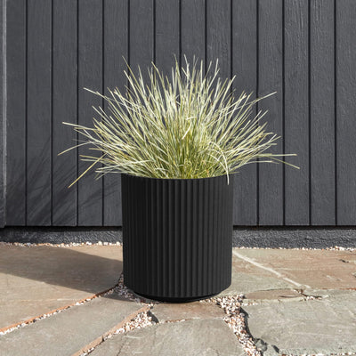 Veradek Veradek Demi Series Round Planter for Porch, Patio, Backyard | Durable Plastic-Concrete Material | Modern Décor for Tall Plants, Flowers