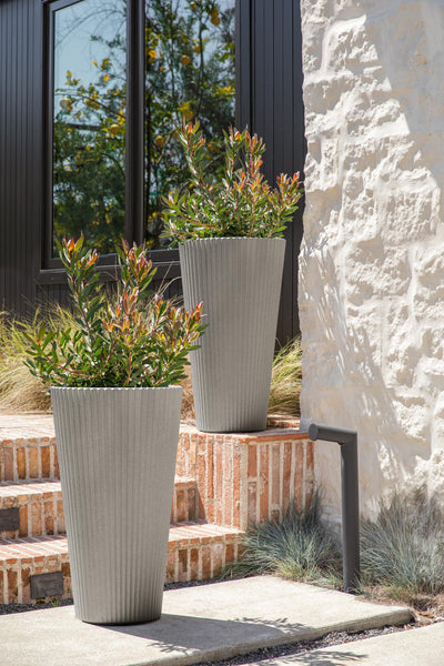 Veradek Veradek Demi Series Tall Planter for Porch, Patio, Backyard | Durable Plastic-Concrete Material | Modern Décor for Tall Plants, Grasses