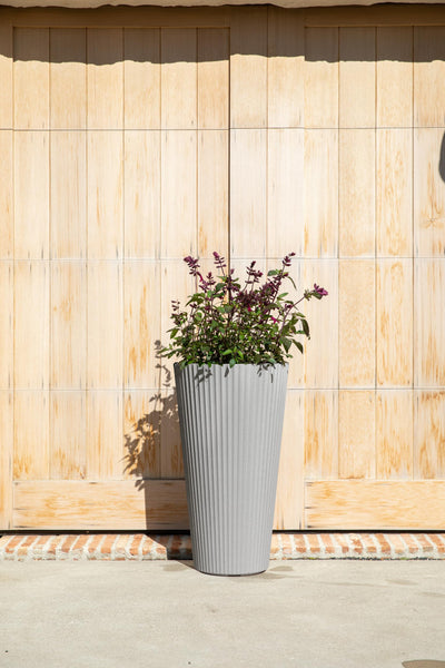 Veradek Veradek Demi Series Tall Planter for Porch, Patio, Backyard | Durable Plastic-Concrete Material | Modern Décor for Tall Plants, Grasses